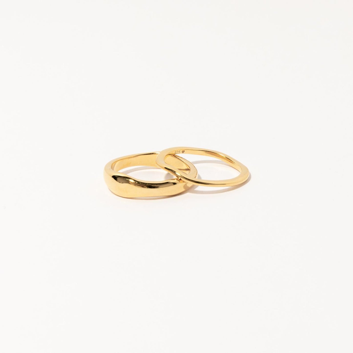 Chic Duo Form Ring Set Jewelry Piece